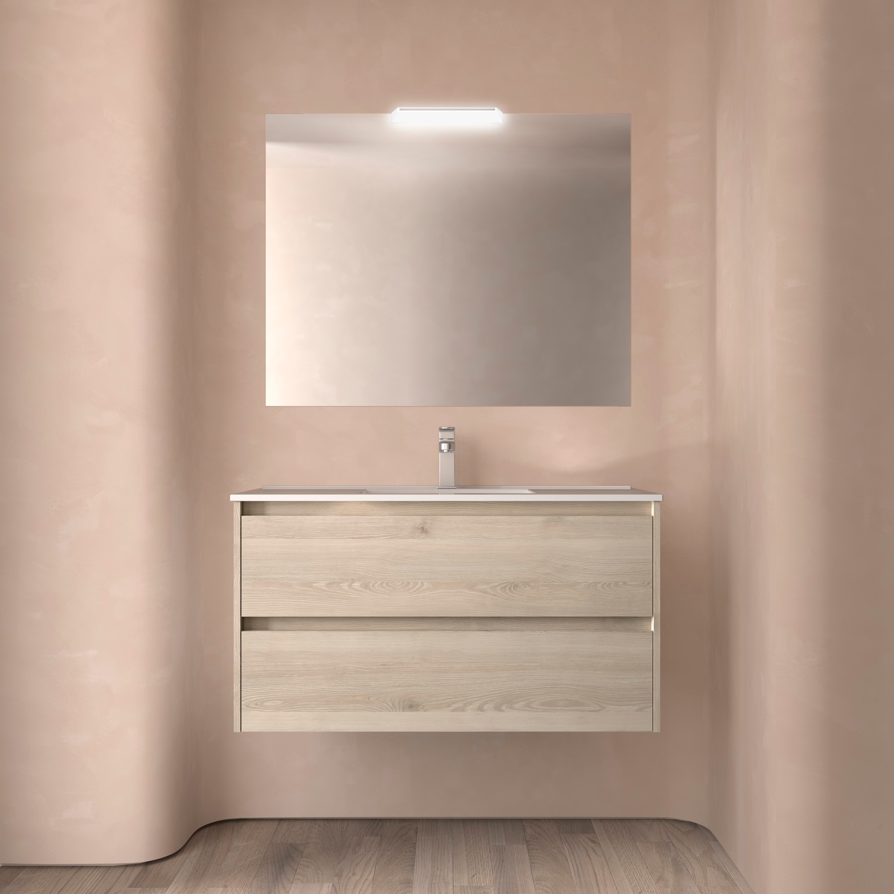 106166 | Salgar | Conjunto Noja 100 2C Natural ( Mueble + Lavabo )